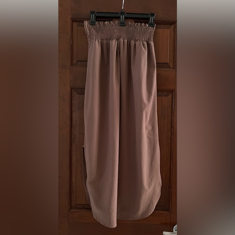 Avery Brown Smocked Skirt